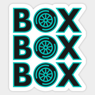 Box Box Box Silver Arrows V2 F1 Tyre Design Sticker